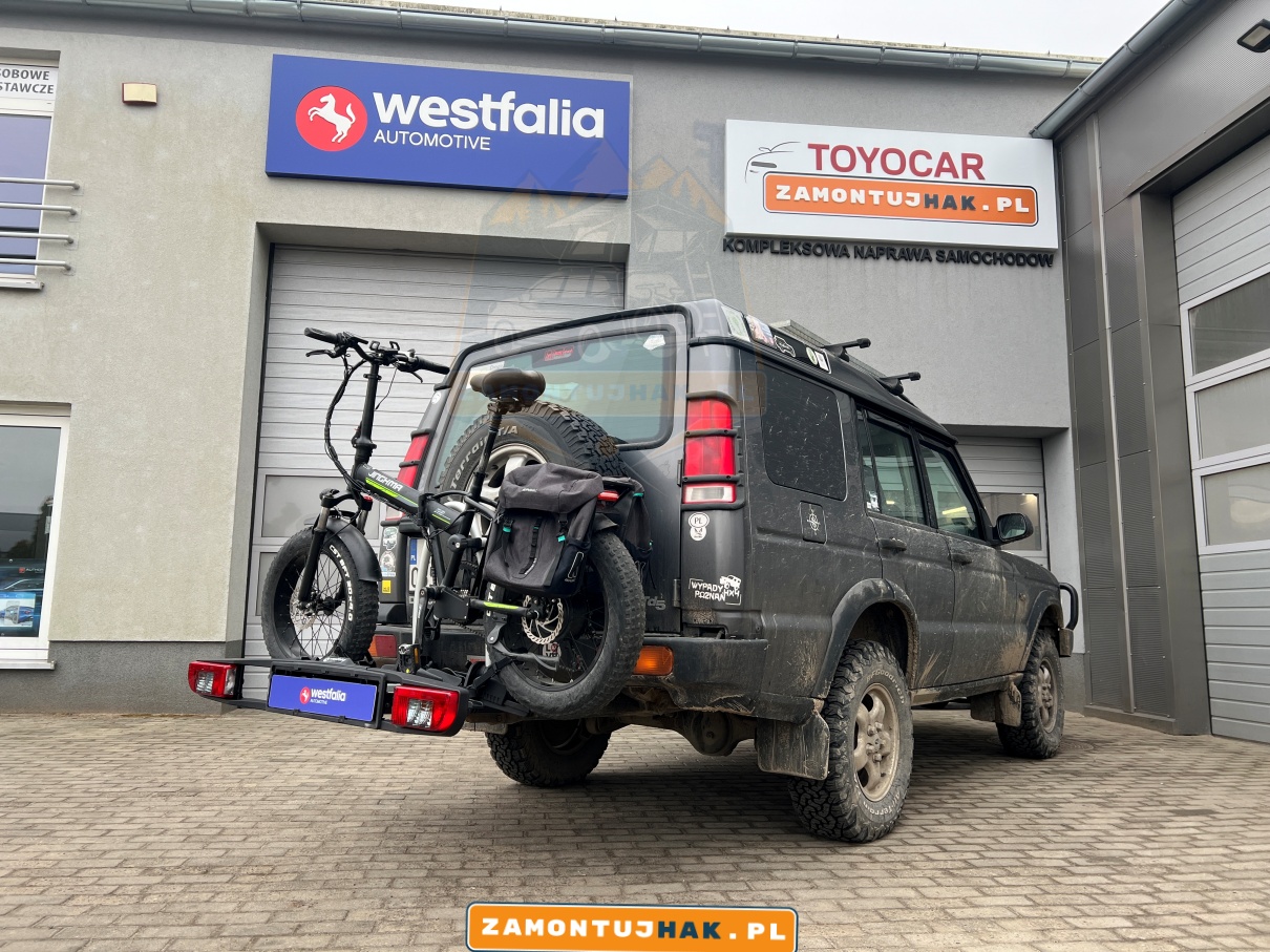 Land Rover z bagażnikiem rowerowym Westfalia BC60 - bezpieczne i stylowe przewozy rowerowe